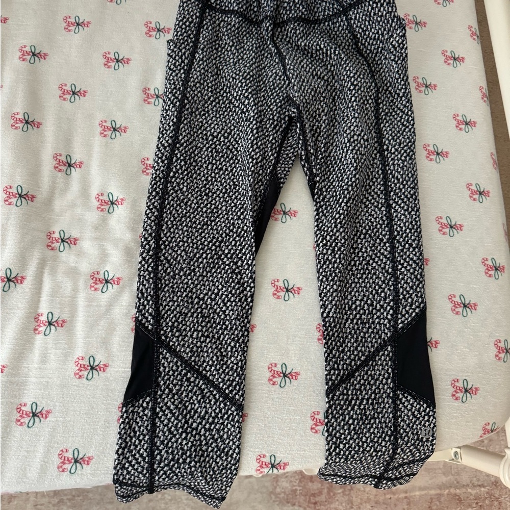 lululemon athletica Black and White Patterned Leggings